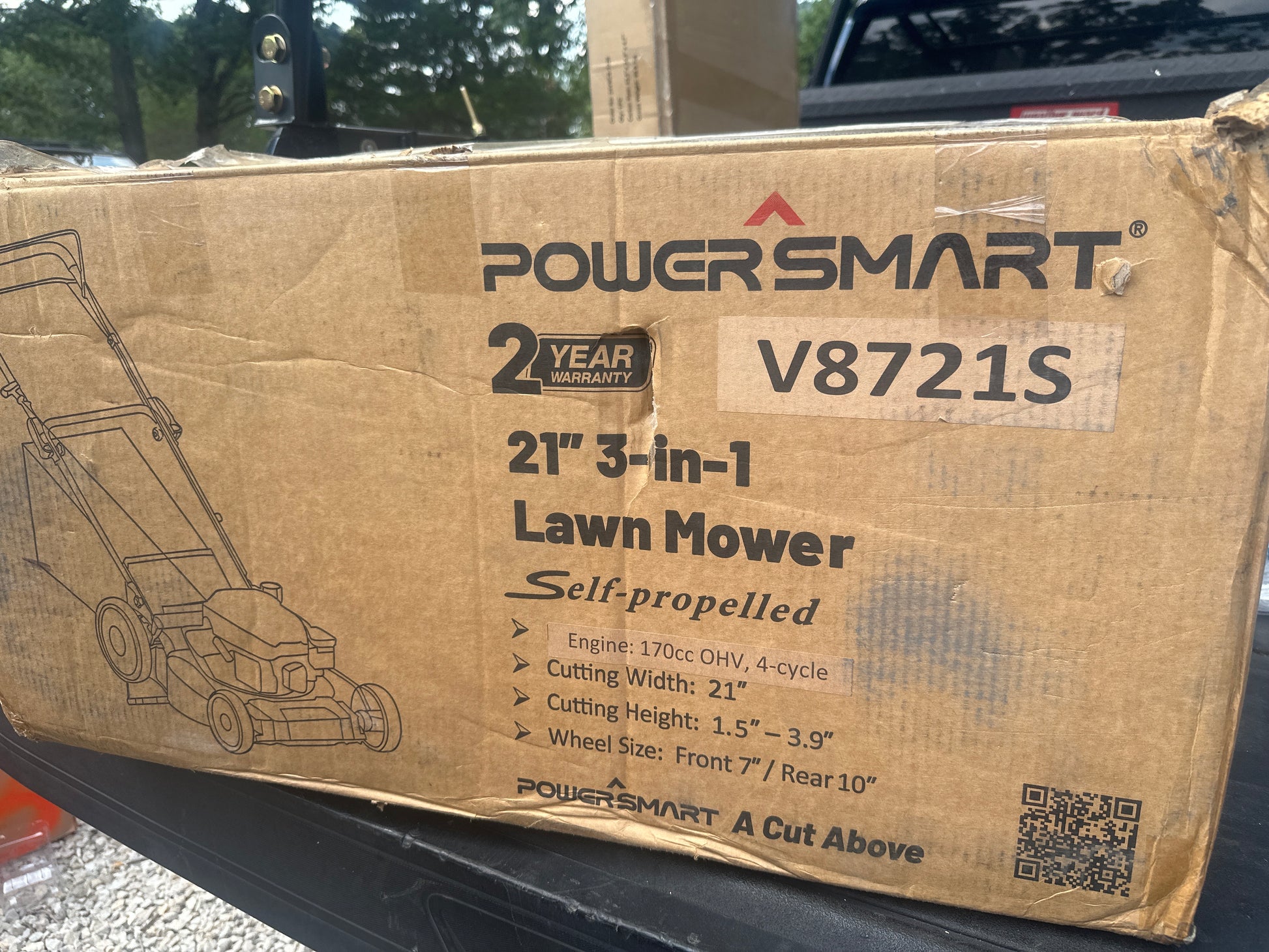 Power Smart 170CC 22" 3-in-1 Gas Self-Propelled Lawn Mower with 6-Position Height Adjustment