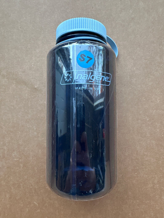 Nalgene 32 fl oz Plastic Wide Mouth Water Bottle-BLue with Blue top