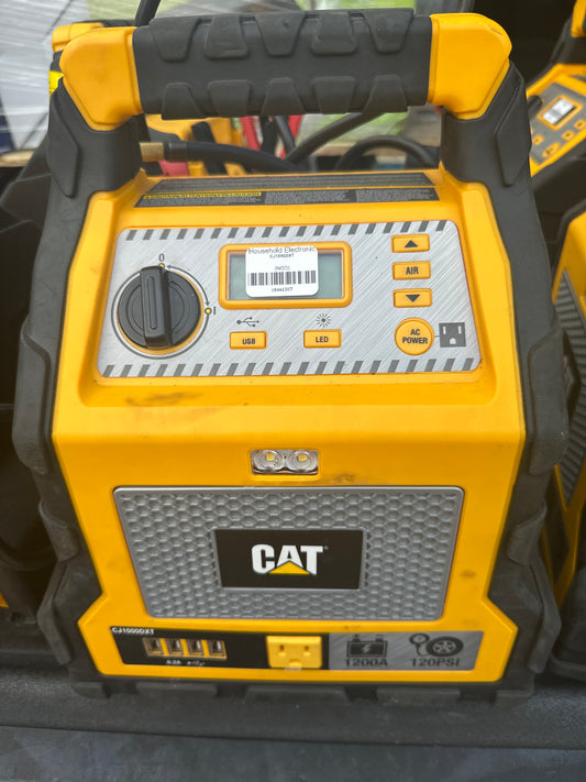 Cat Power Station with 1,200-Peak-Amp Jump Starter, Tire Compressor, and Power Inverter, CJ1000DXT