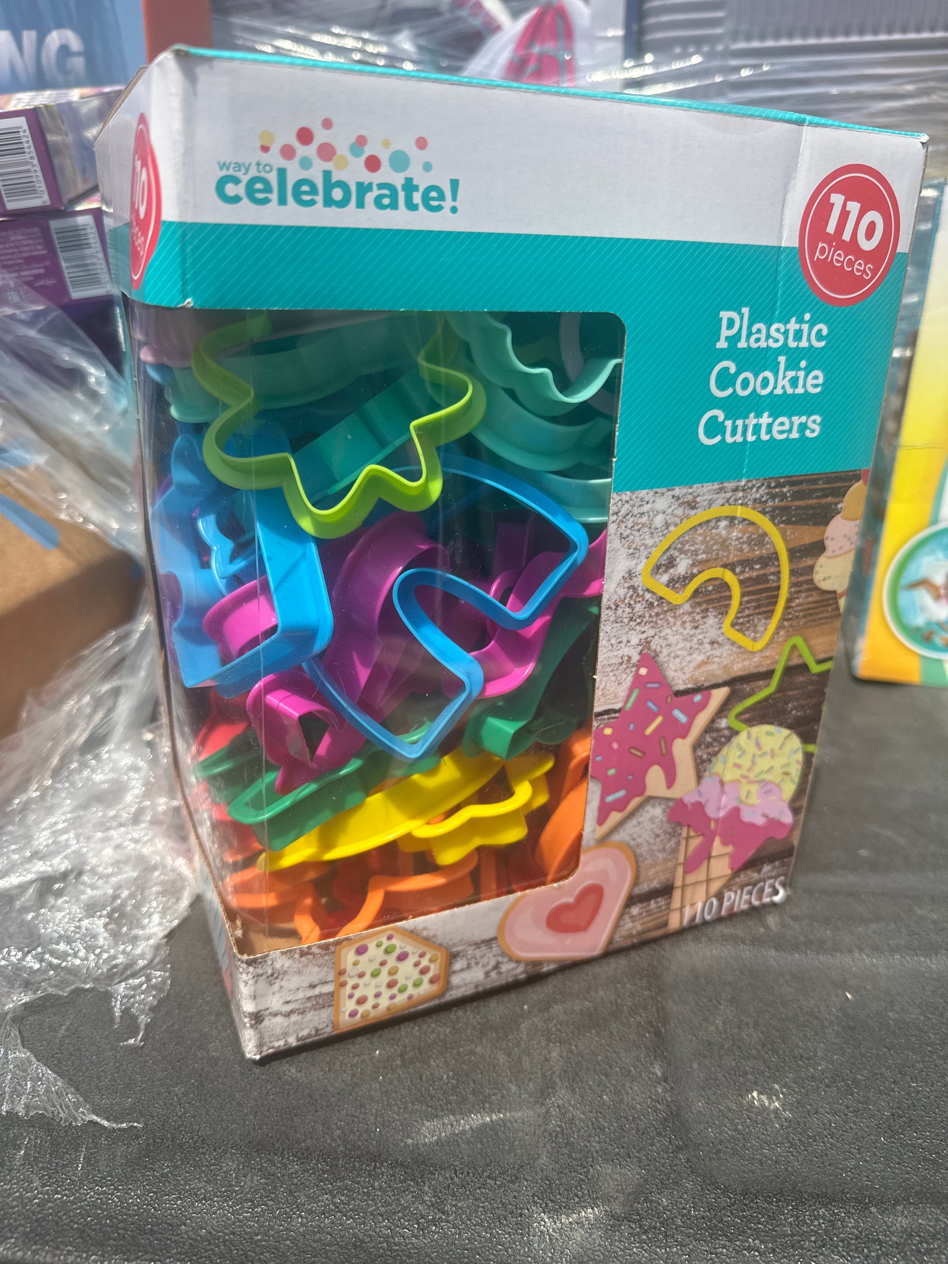 Assorted Shapes Plastic Cookie Cutter Set, 110 Pieces, by Way To Celebrate