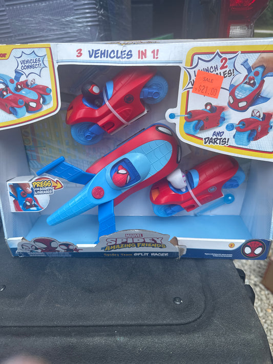 Marvel Spidey and His Amazing Friends Spidey Team Split Racer