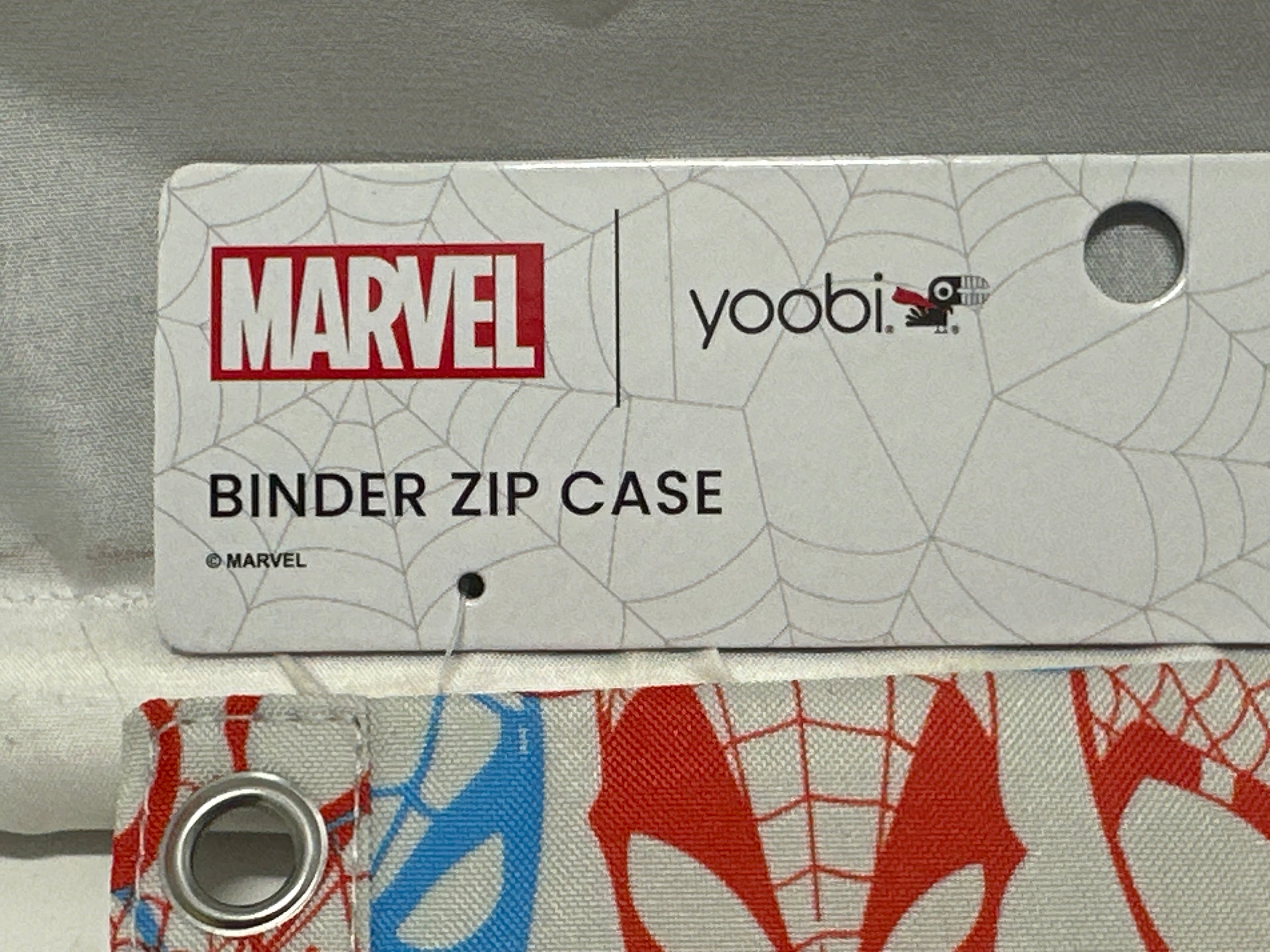 Yoobi Marvel Spider-Man Binder Zip Case 3 Ring Binder Pencil Pouch Red Blue White