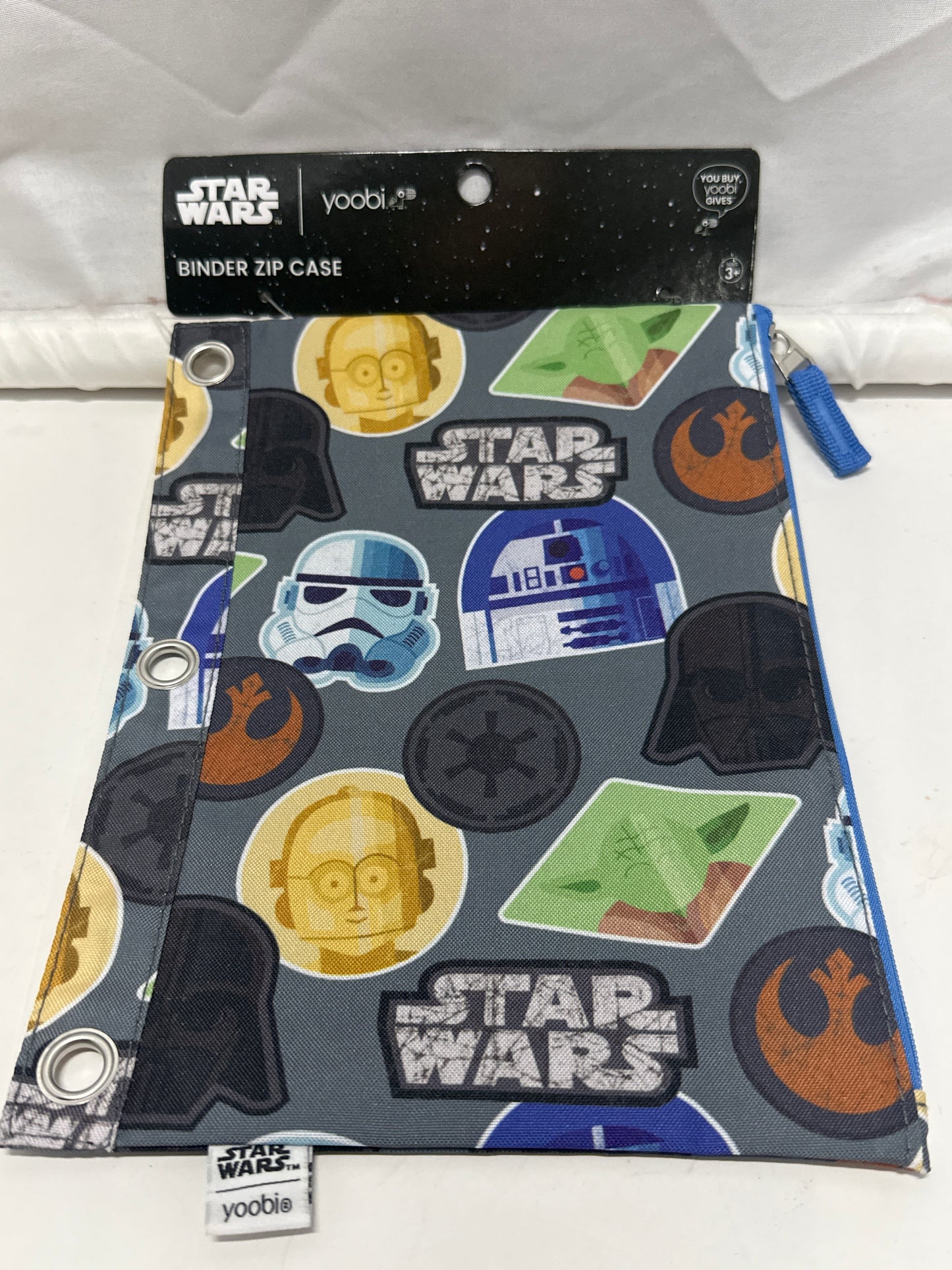 Yoobi Star Wars Binder Zip Case 3 Ring Binder Pencil Pouch Darth Vader R2-D2 C-3PO