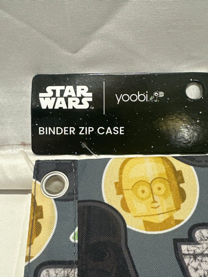 Yoobi Star Wars Binder Zip Case 3 Ring Binder Pencil Pouch Darth Vader R2-D2 C-3PO