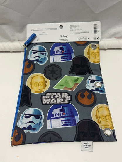 Yoobi Star Wars Binder Zip Case 3 Ring Binder Pencil Pouch Darth Vader R2-D2 C-3PO