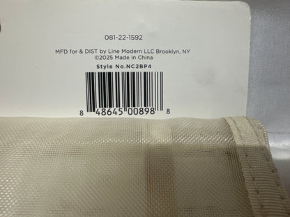 Notebook Collective Clear Mesh Accessories Pouch Beige Binder Zip Case New