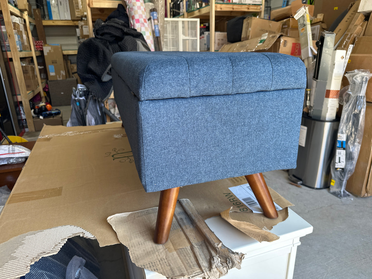 Arthur Tufted Storage Bench - Threshold™-Navy