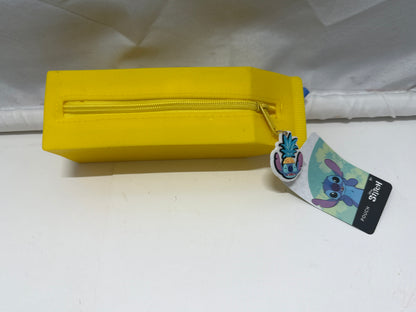 Disney Stitch Pineapple Juice Cart Silicone Pencil Case Cosmetic Pouch Yellow