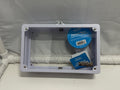 Vaultz Locking Pencil Box Lavender Metal Storage Case w Keys Clear Lid New