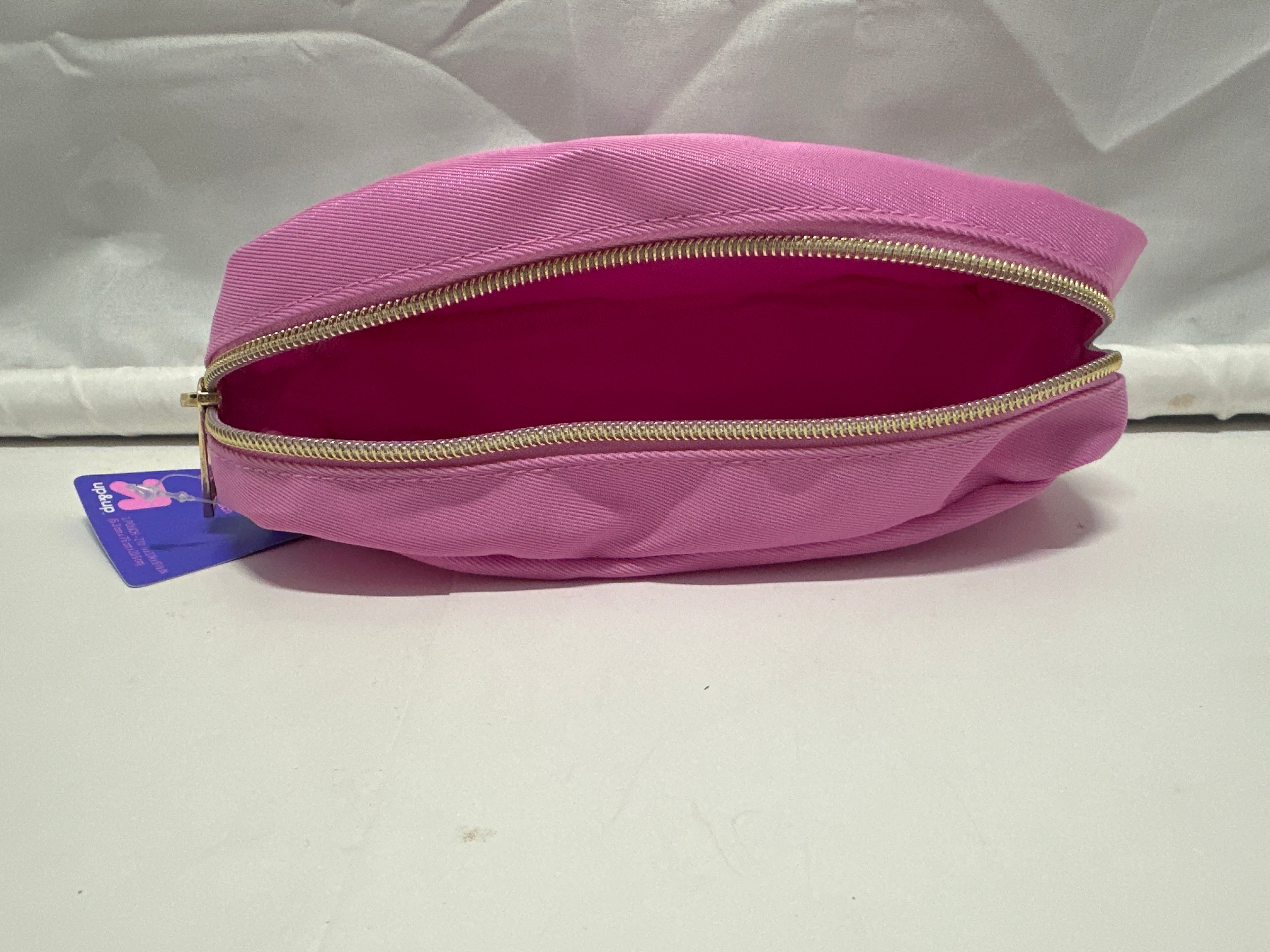 Up&Up Pink Zip-Up Pencil Pouch Zipper Pen Case School Office Storage