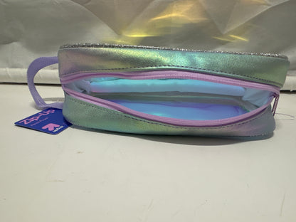 Up&Up Zip-Up Pencil Pouch Iridescent Clear Holographic Zipper Case 8.5x4.25