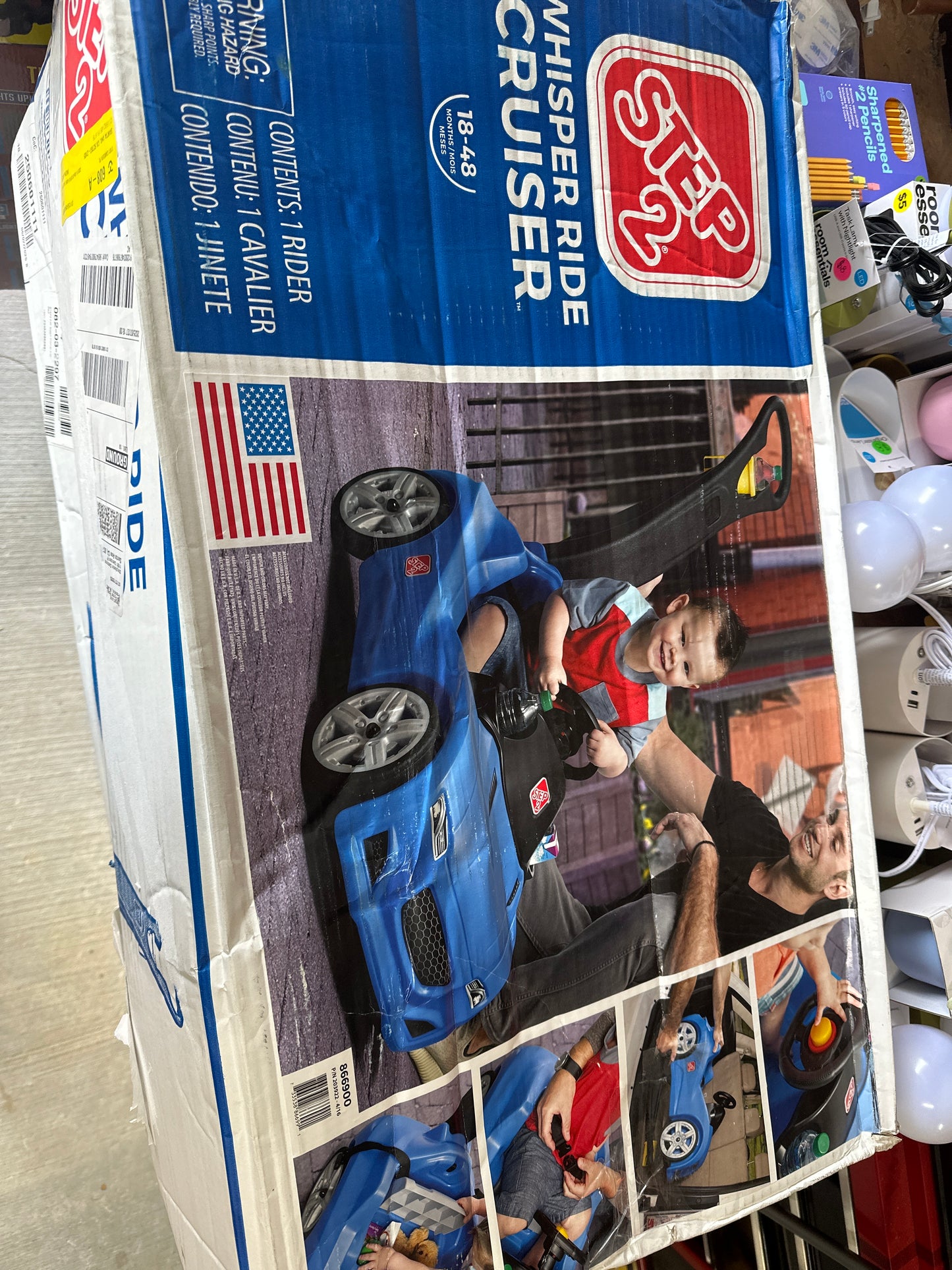 Step2 Whisper Ride Cruiser - Blue: Push Riding Toy for Ages 1.5-4, 50 lb Capacity