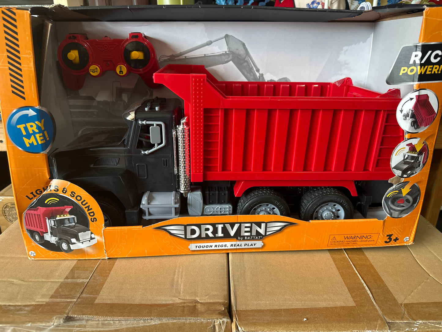 DRIVEN by Battat – Large Toy Truck with Remote Control – R/C Standard Dump Truck