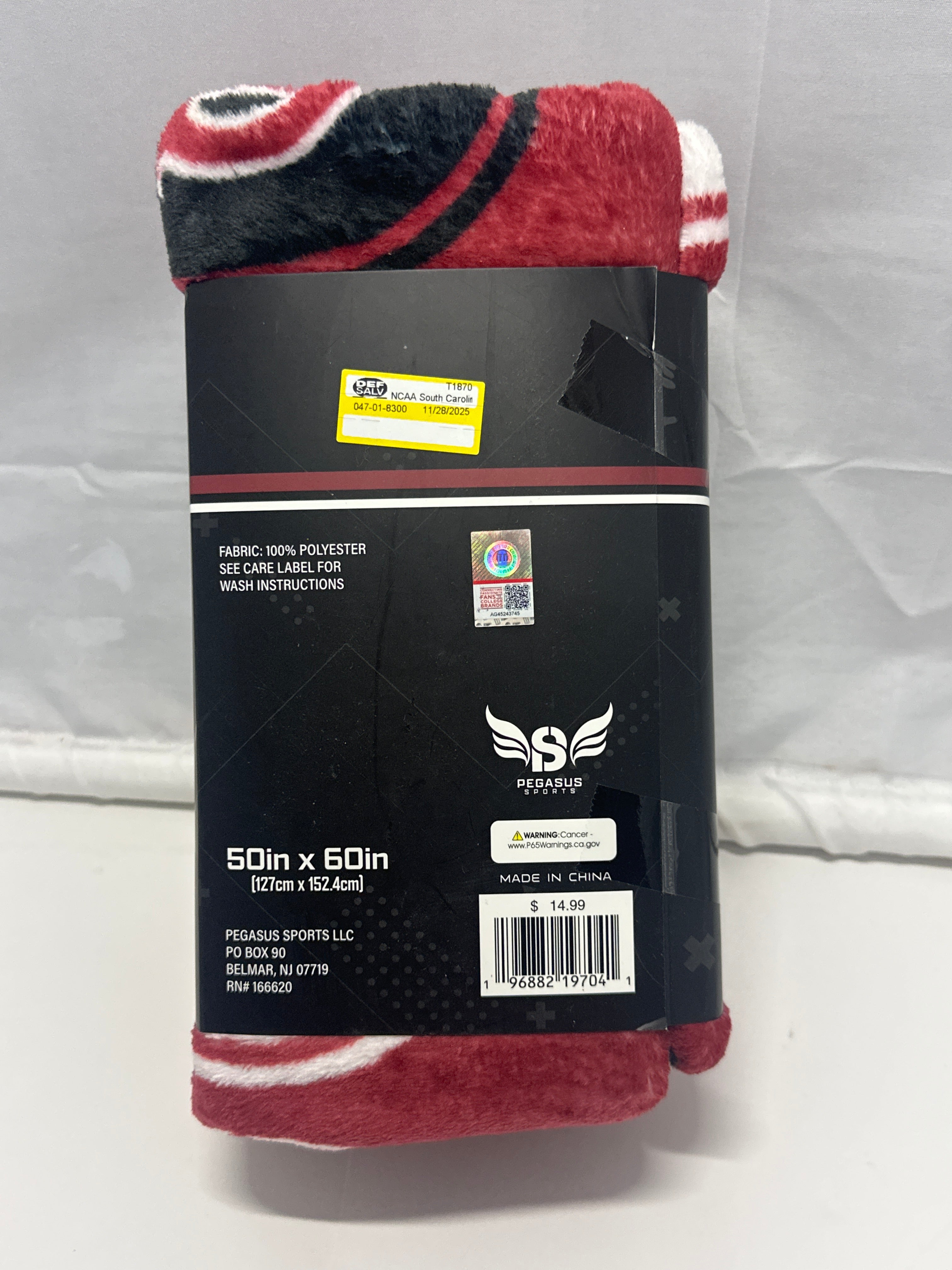 South Carolina Gamecocks Super Soft Plush Throw Blanket 50x60 Pegasus Sports
