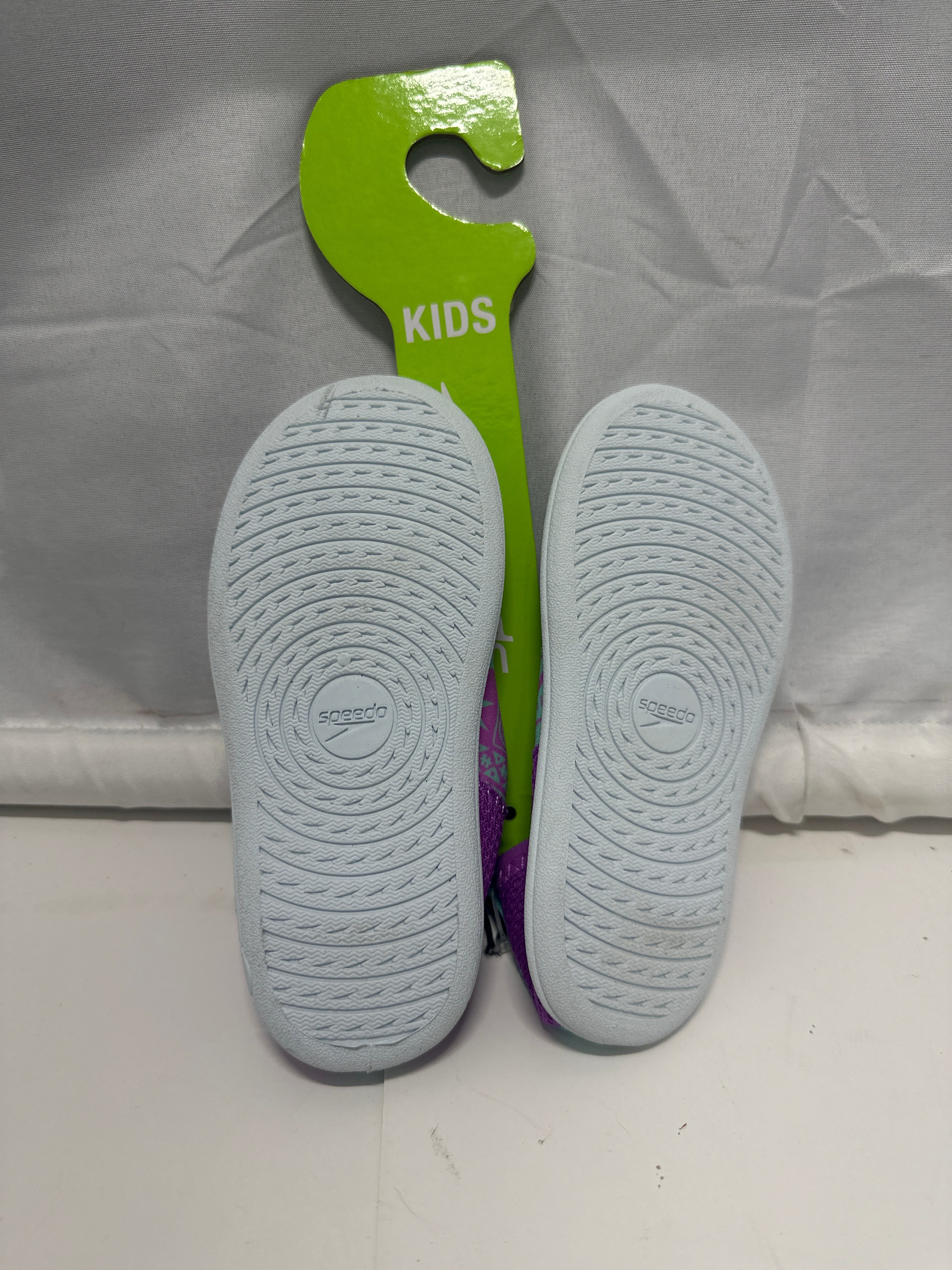 Speedo Kids Splash & Sun Bootie Water Shoes Neon Violet Aqua Size M 7-8