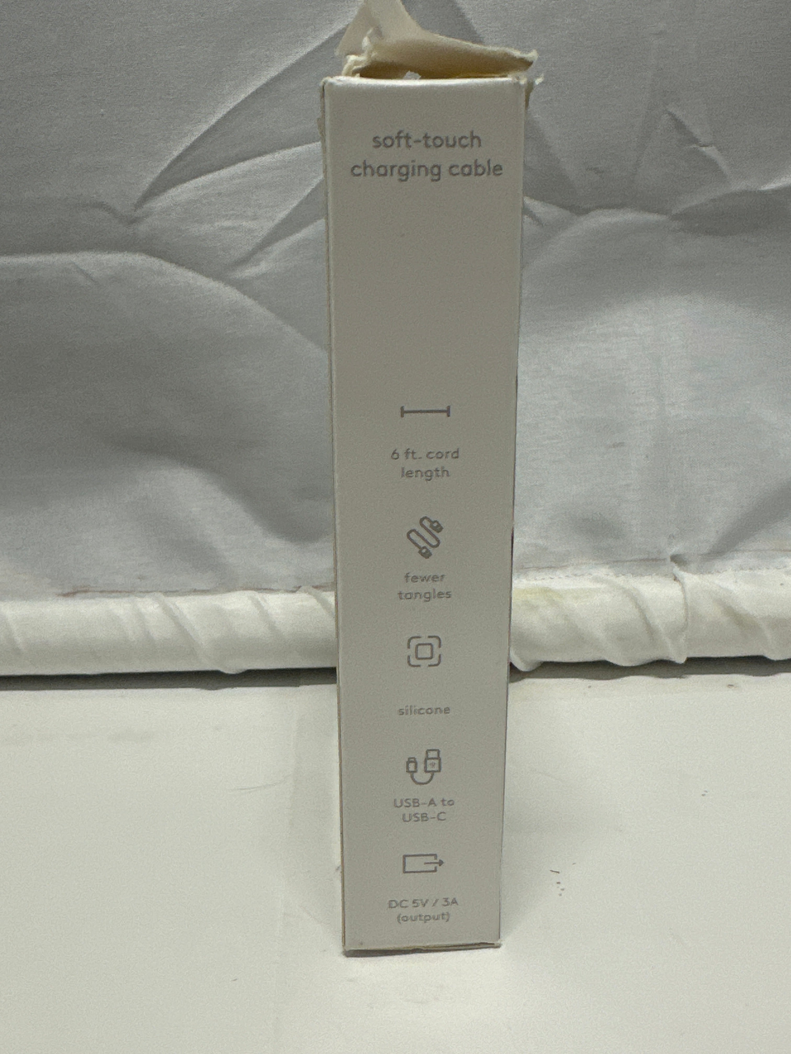 Heyday 6ft USB-A to USB-C Soft-Touch Charging Cable Cosmetic Pink