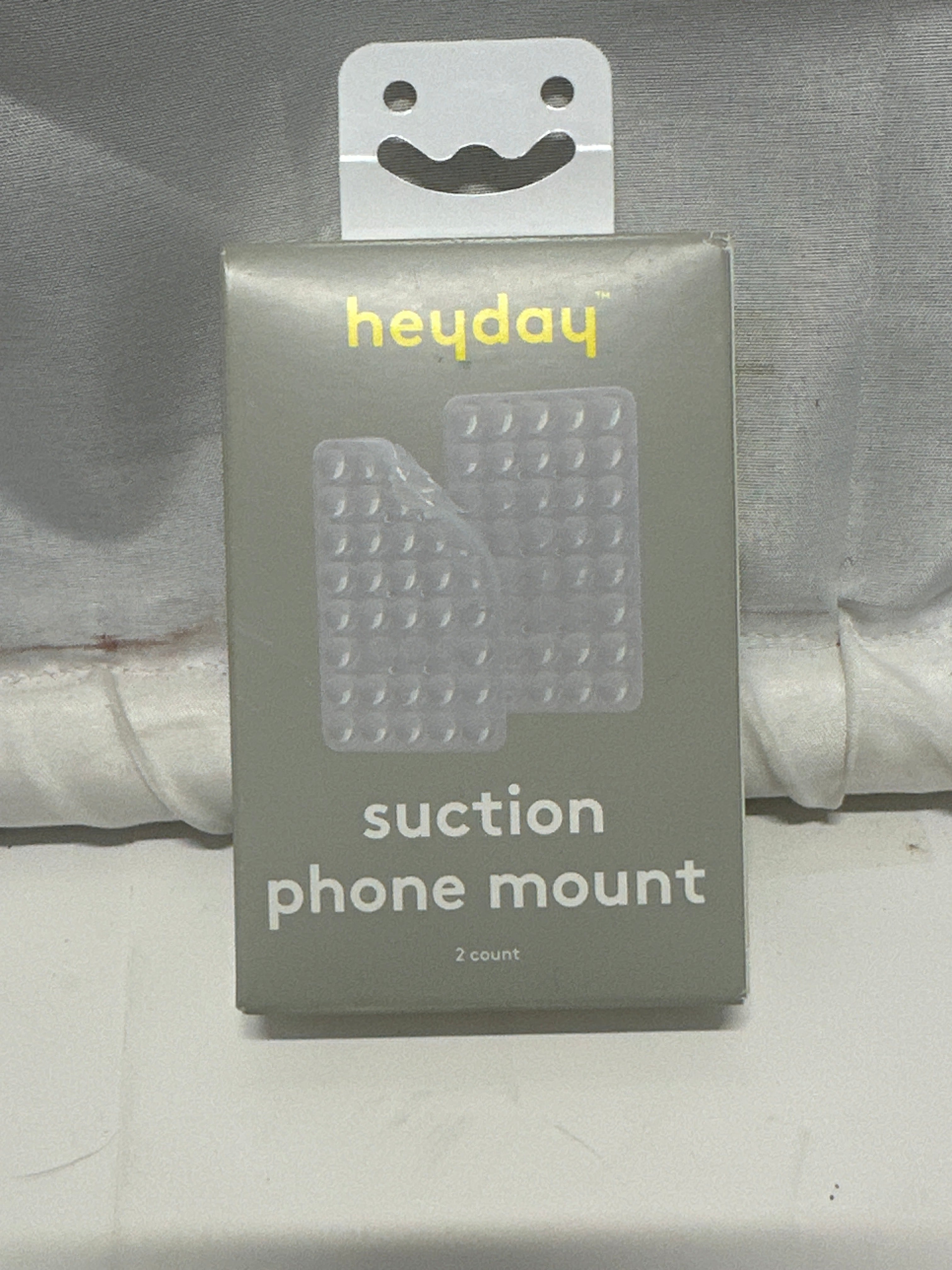 Heyday Suction Phone Mount 2-Pack Clear Silicone Universal Smartphone Mount