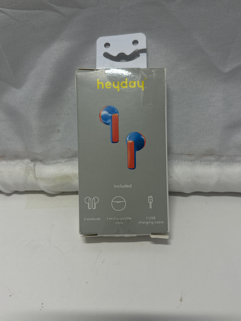 heyday True Wireless Earbuds Bluetooth 5.3 Bright Blue with Charging Case New