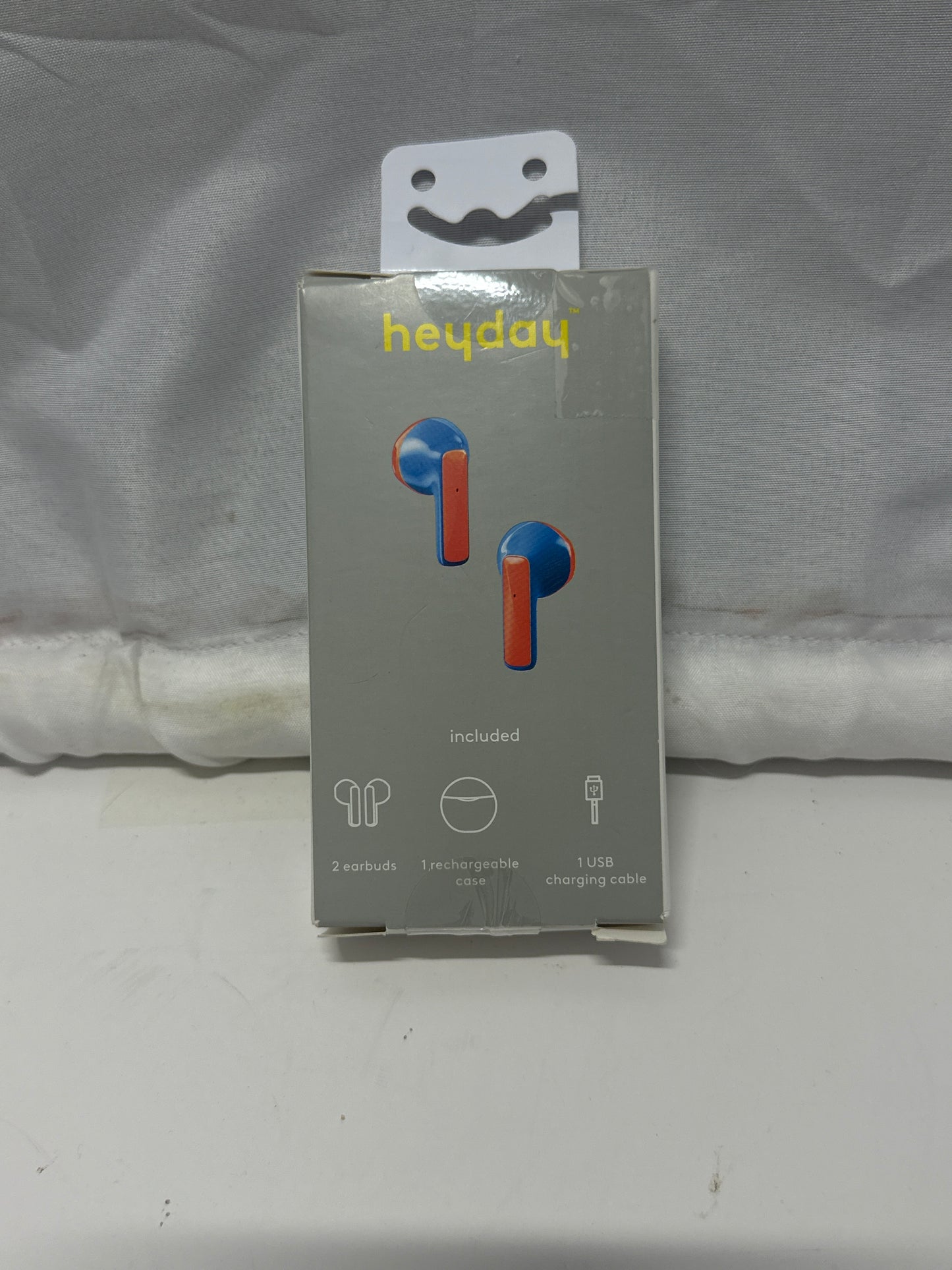heyday True Wireless Earbuds Bluetooth 5.3 Bright Blue with Charging Case New