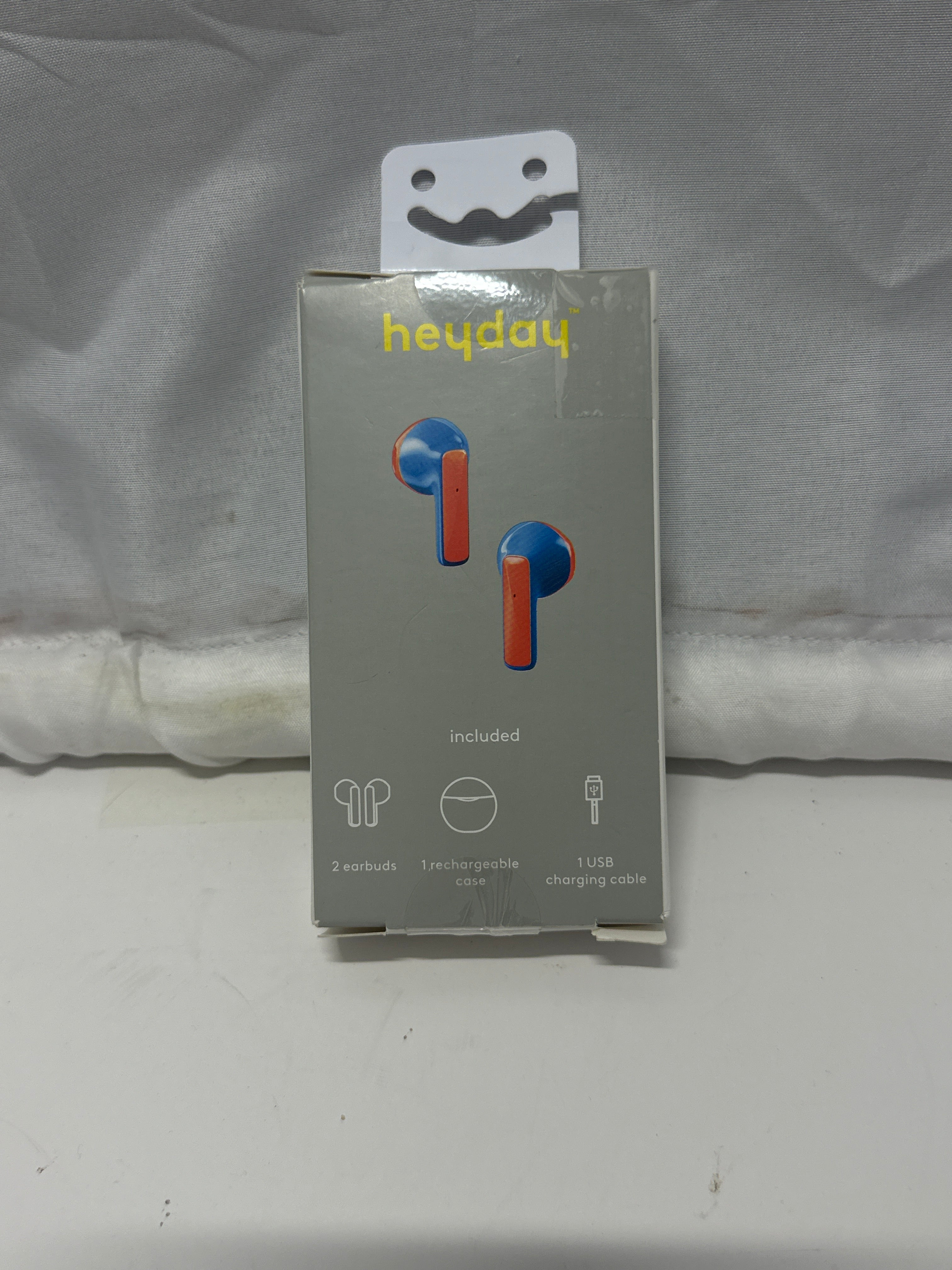 heyday True Wireless Earbuds Bluetooth 5.3 Bright Blue with Charging Case New