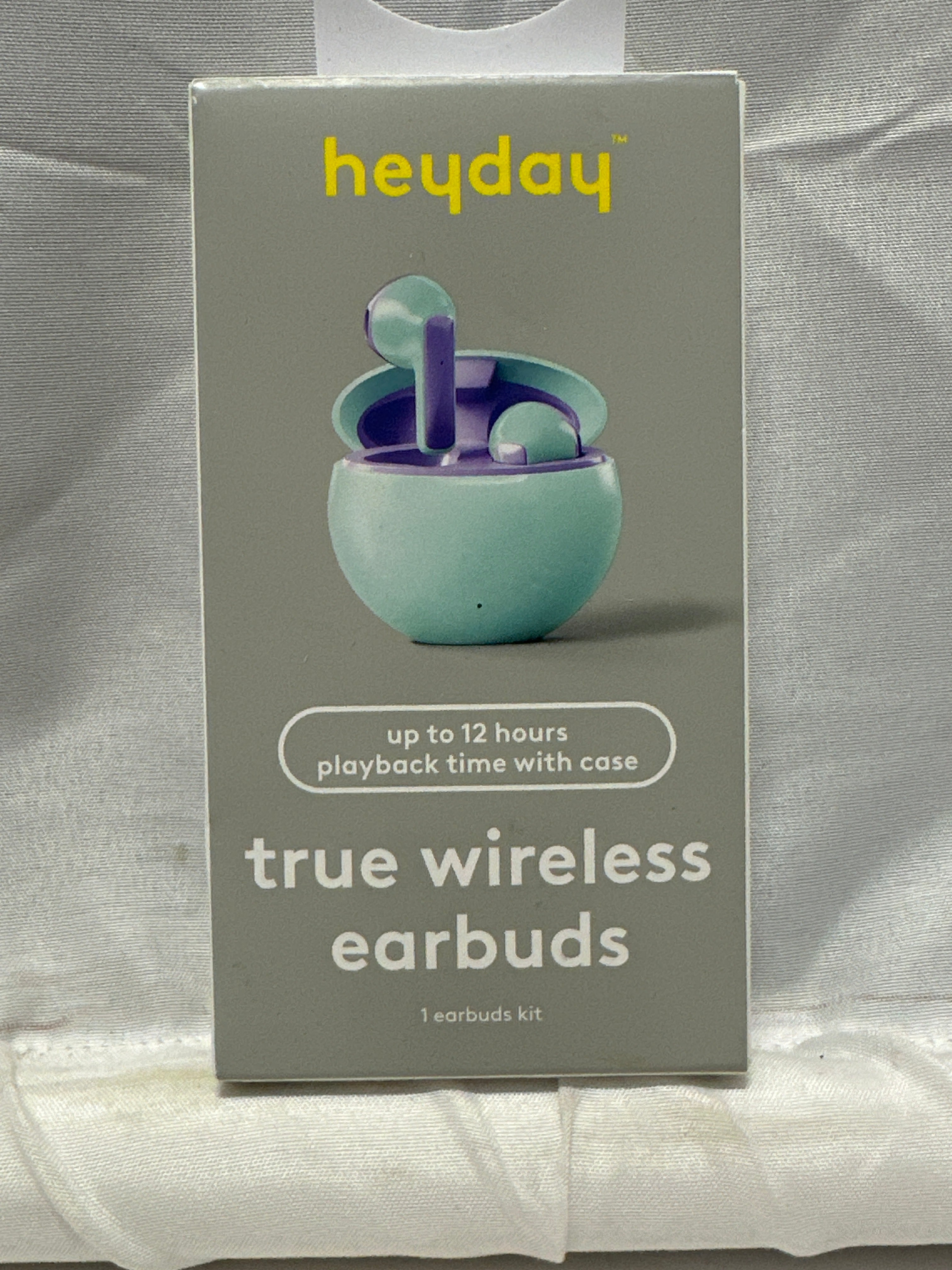 heyday True Wireless Earbuds Bluetooth 5.3 Spring Teal with Charging Case New