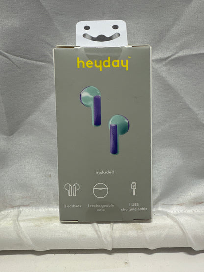 heyday True Wireless Earbuds Bluetooth 5.3 Spring Teal with Charging Case New