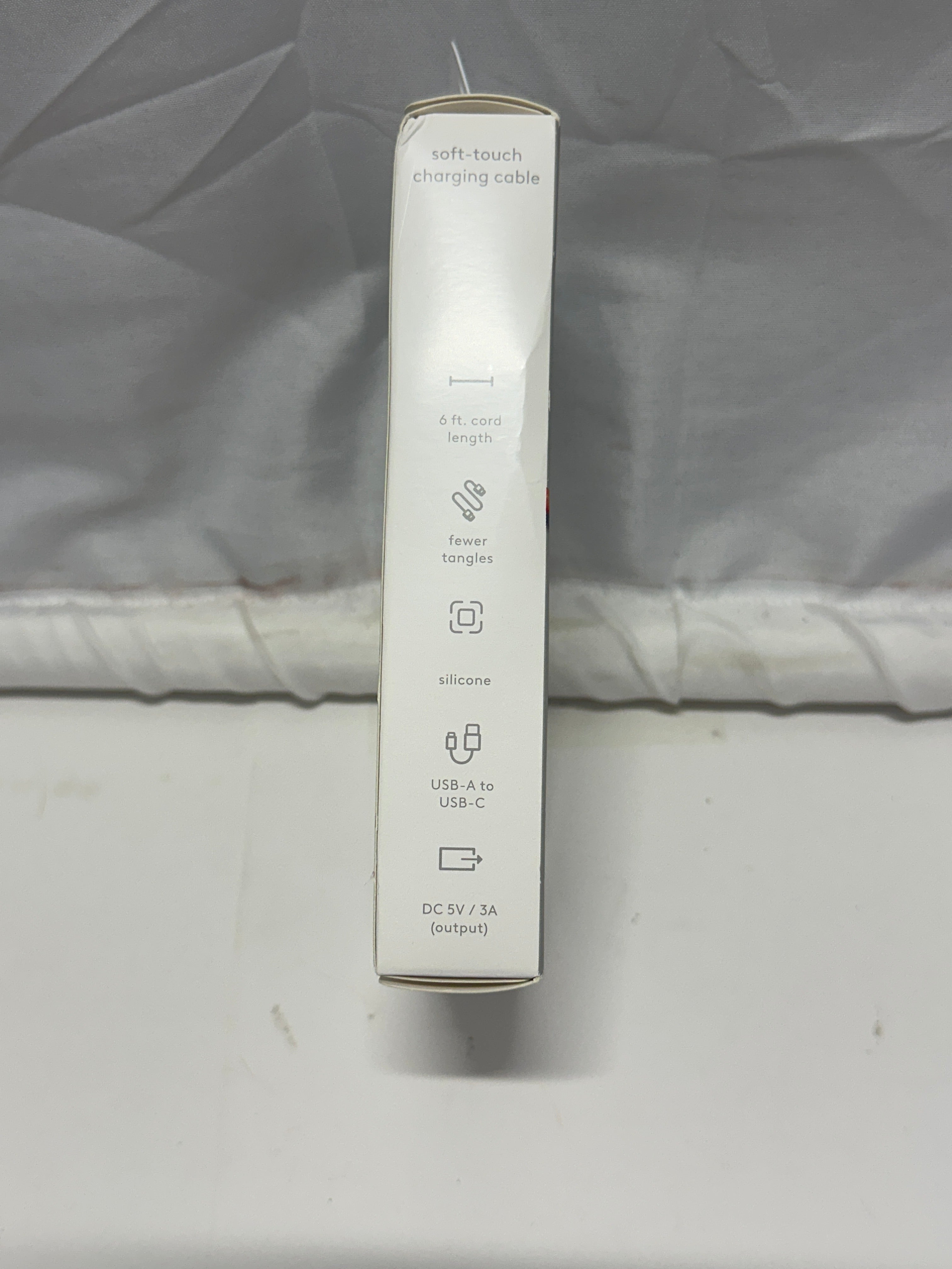 Heyday 6ft USB-A to USB-C Soft-Touch Charging Cable Coral