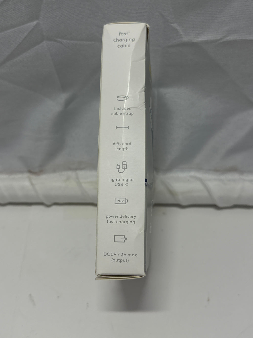 Heyday Artist Series 6ft Lightning to USB-C Fast Charging Cable Blue Check