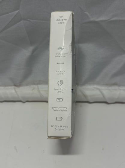 Heyday Artist Series 6ft Lightning to USB-C Fast Charging Cable Blue Check