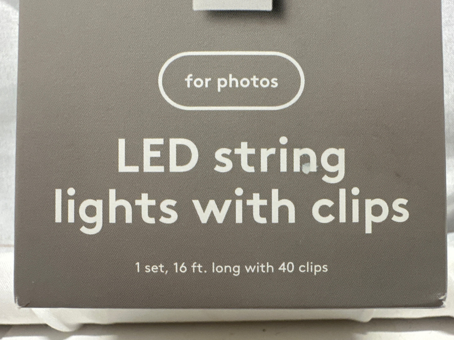Heyday LED Photo String Lights w/ 40 Clips 16ft Rose Gold Battery Powered
