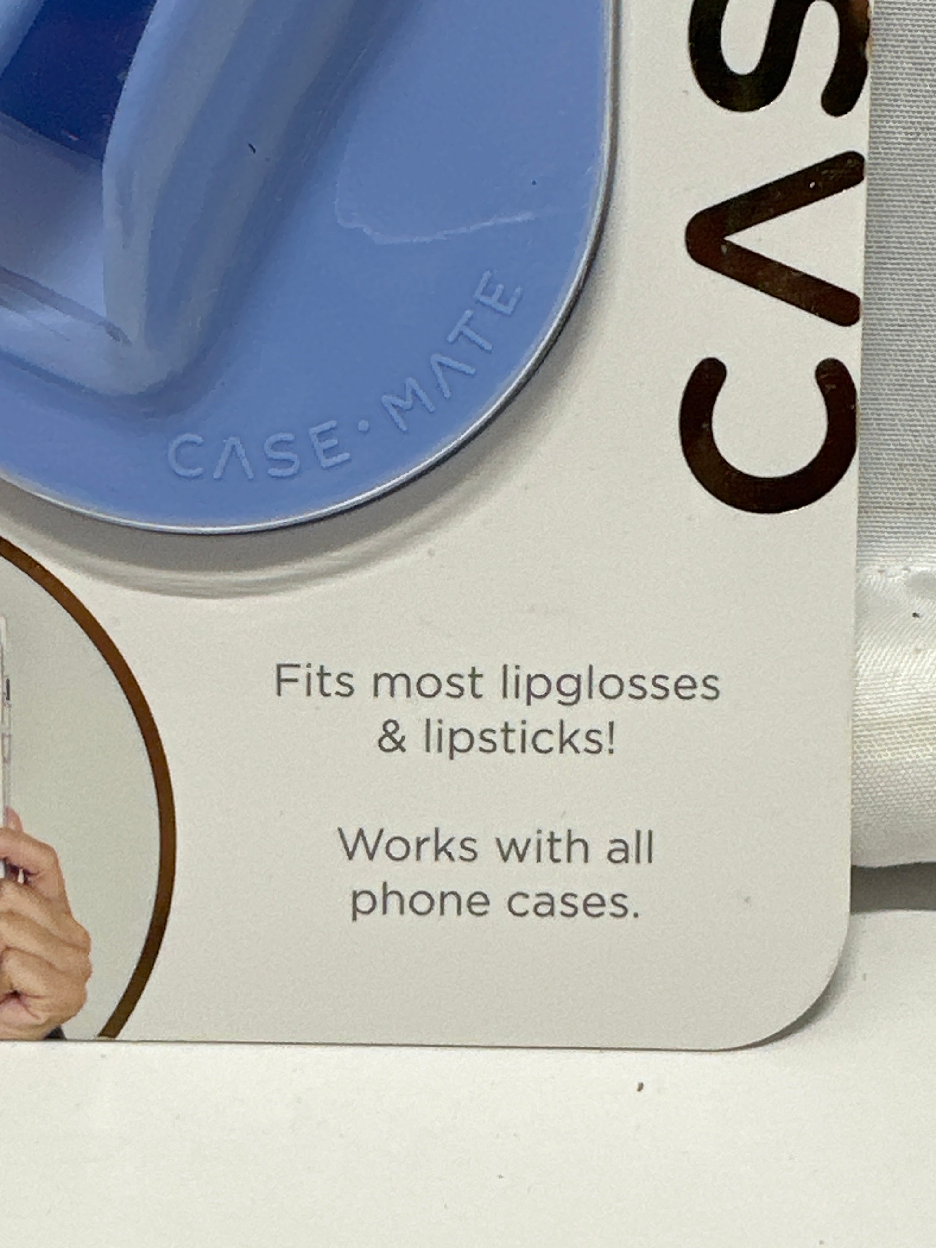 Case-Mate Lip Gloss Holder Adhesive Phone Case Accessory Blue