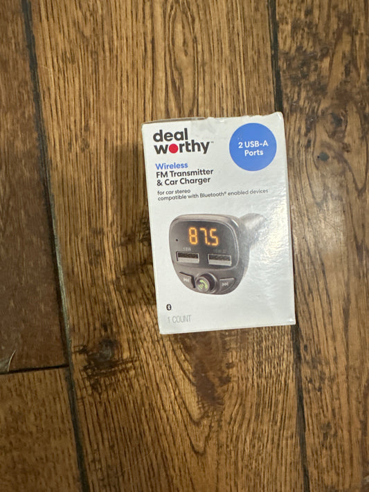 Deal Worthy Wireless FM Transmitter and car charger