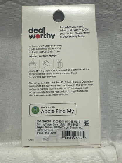 Dealworthy Item Locator Bluetooth Tracker Apple Find My Black Key Finder