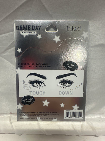 Inked by Dani Game Day Touch Down Face Gems Rhinestone Stickers Football (5 PACK)
