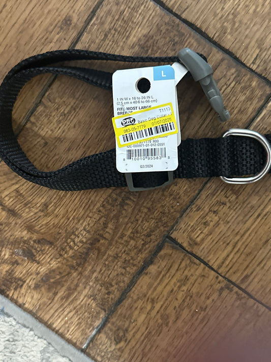 Basic Dog Collar - Boots & Barkley™ -Large- Black