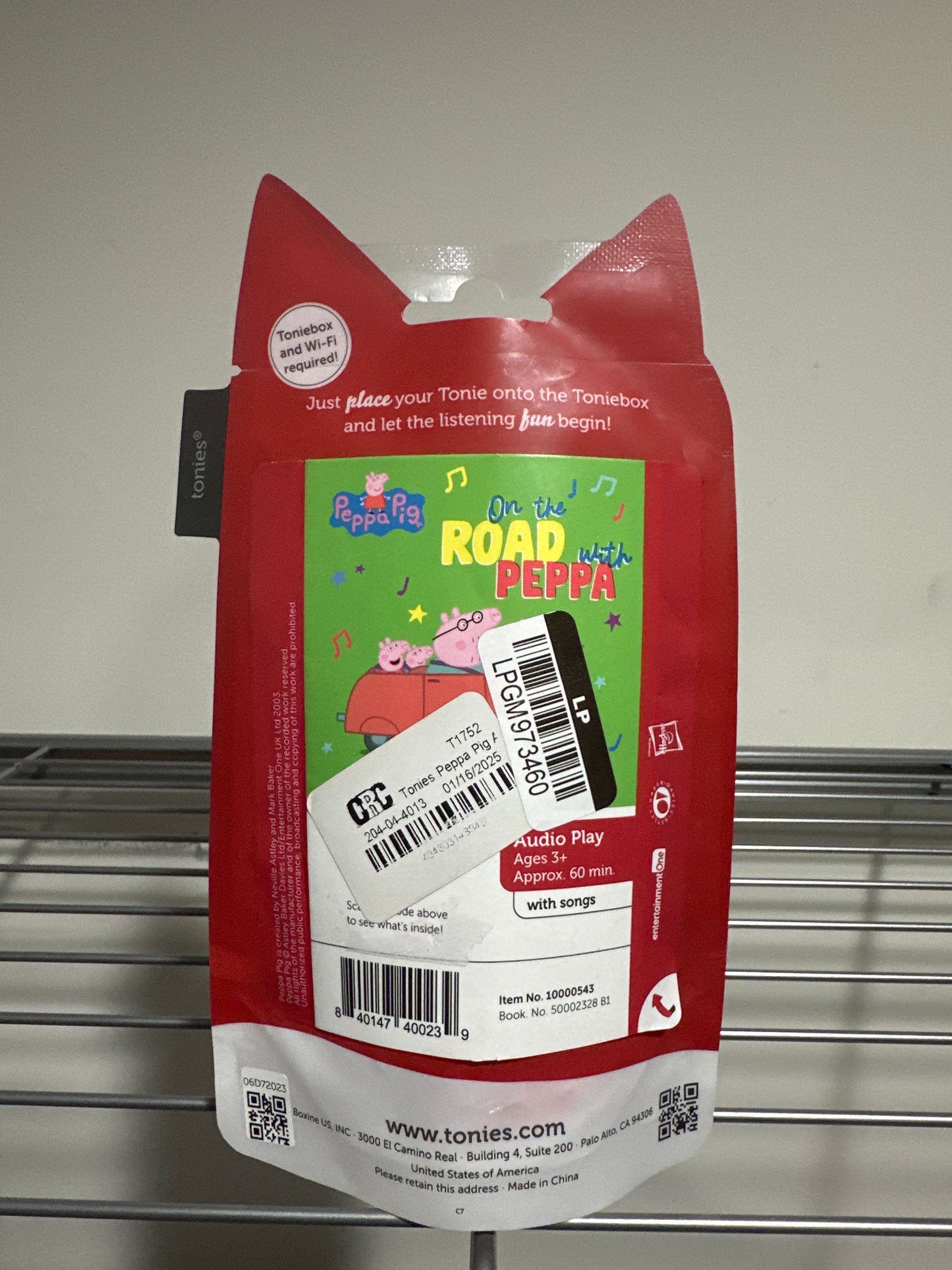 Tonies Peppa Pig: On the Road with Peppa Audio Toy Figurine