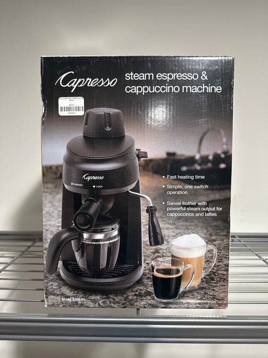 Capresso Steam PRO 4-Cup Espresso and Cappuccino Machine Model 305.01