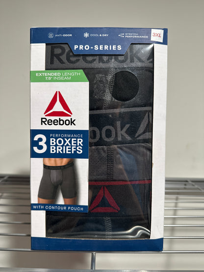 Reebok Men’s Pro Series Performance Boxer Briefs – 3-Pack 3XL