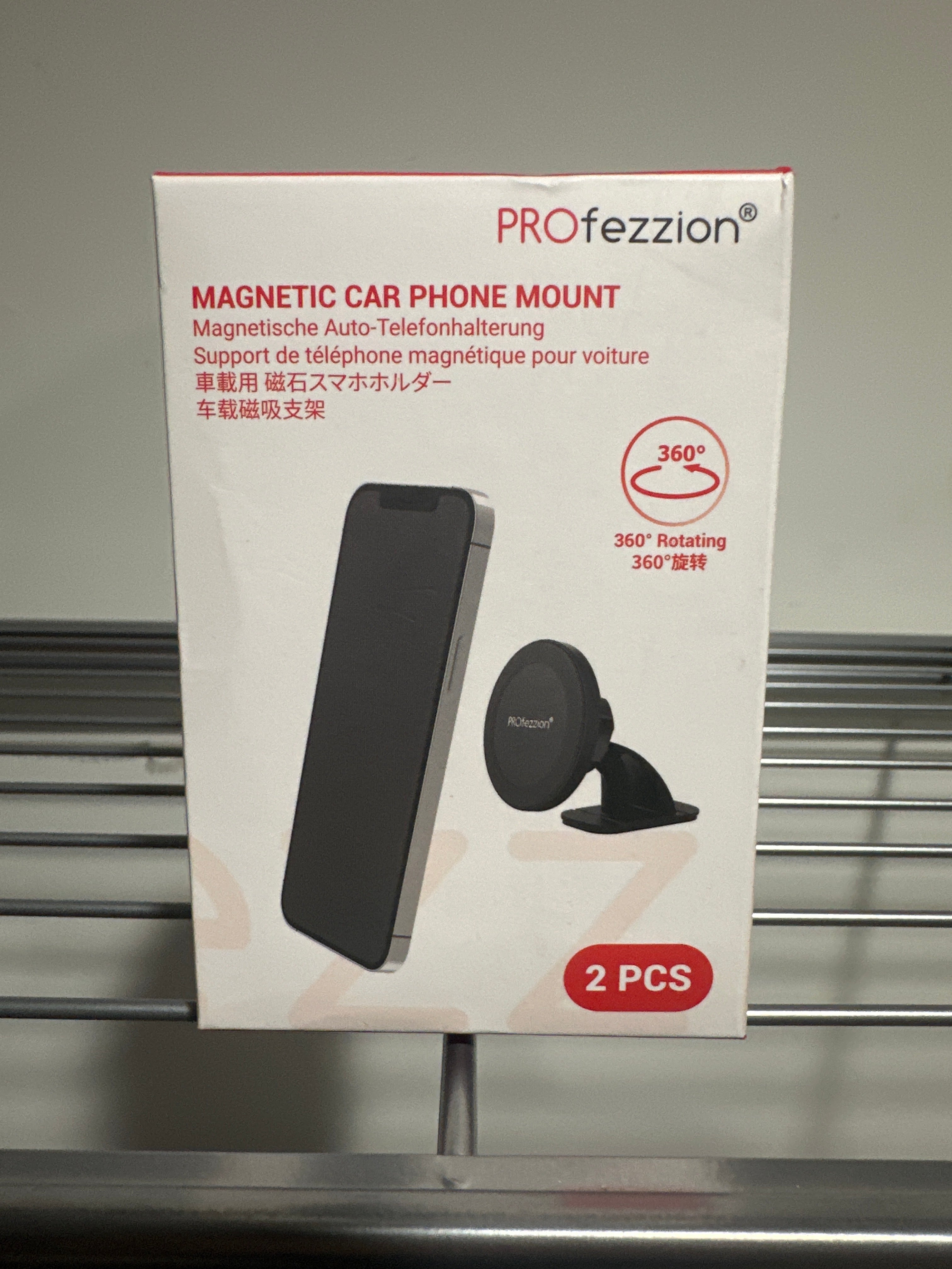 PROfezzion MagSafe Compatible Magnetic Car Dashboard Phone Mount 2 Pack