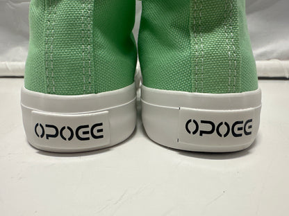 OPOEE Kids Canvas Sneakers Hook & Loop Shoes Mint US 1 (EU 32)