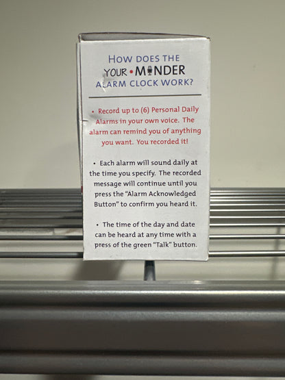 Your Minder Personal Recording Alarm Clock