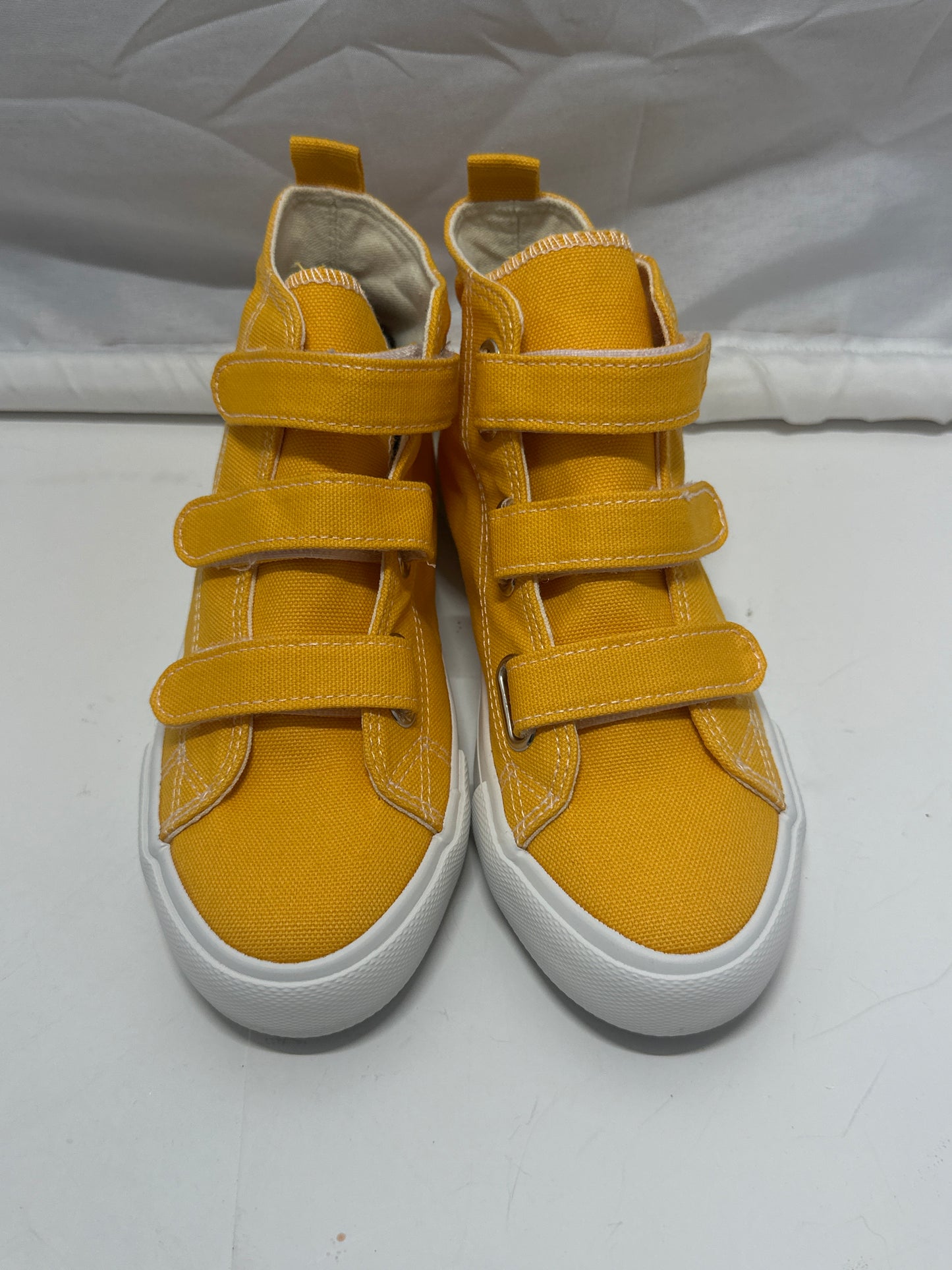 OPOEE Kids Canvas Sneakers Hook & Loop Shoes Yellow US 3.5 (EU 35)