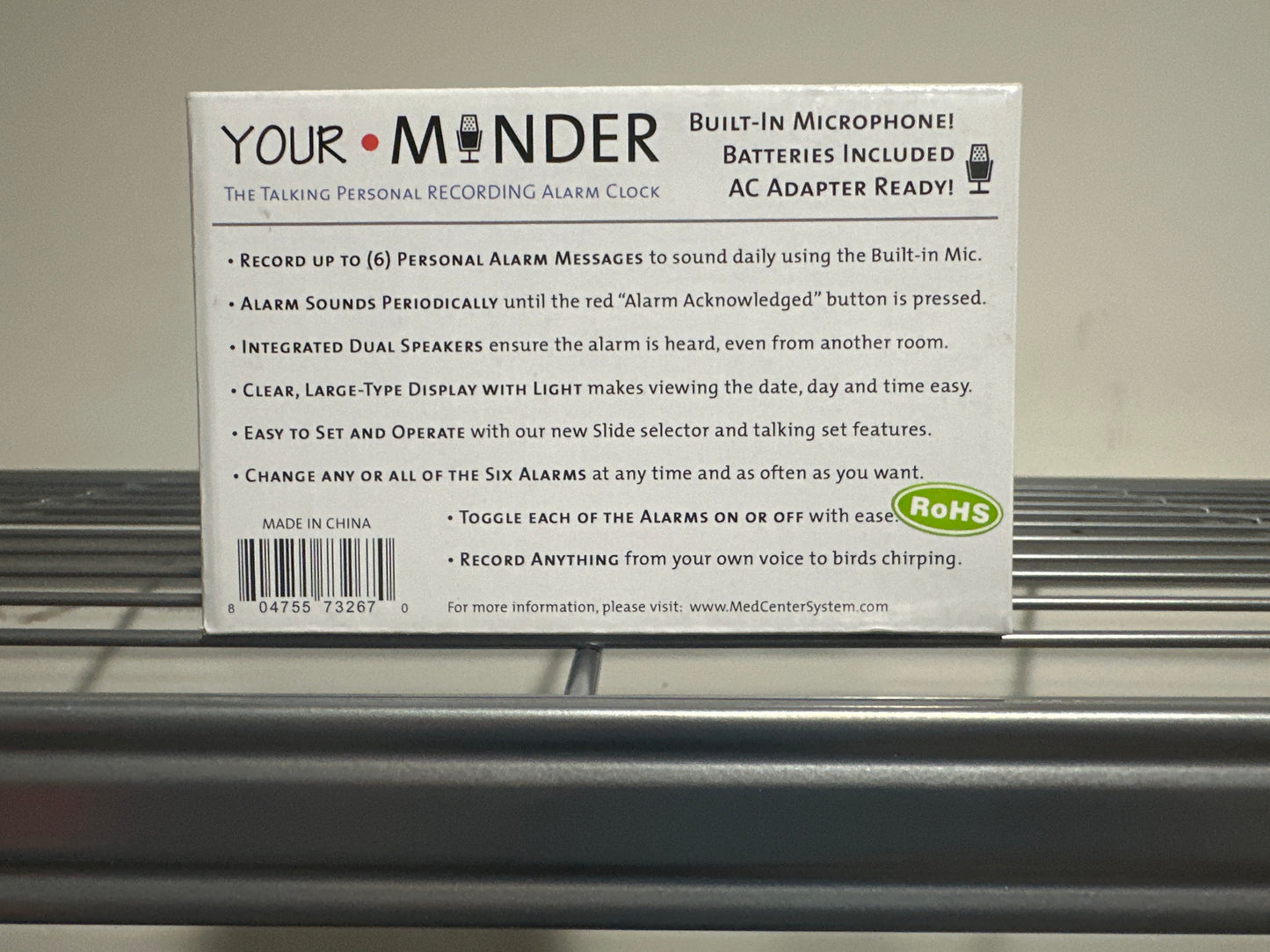 Your Minder Personal Recording Alarm Clock