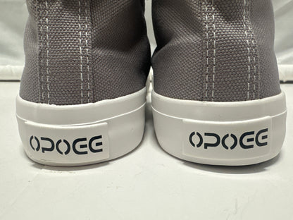 OPOEE Kids Canvas Sneakers Hook & Loop Shoes Gray US  1-3 (EU 32-34)