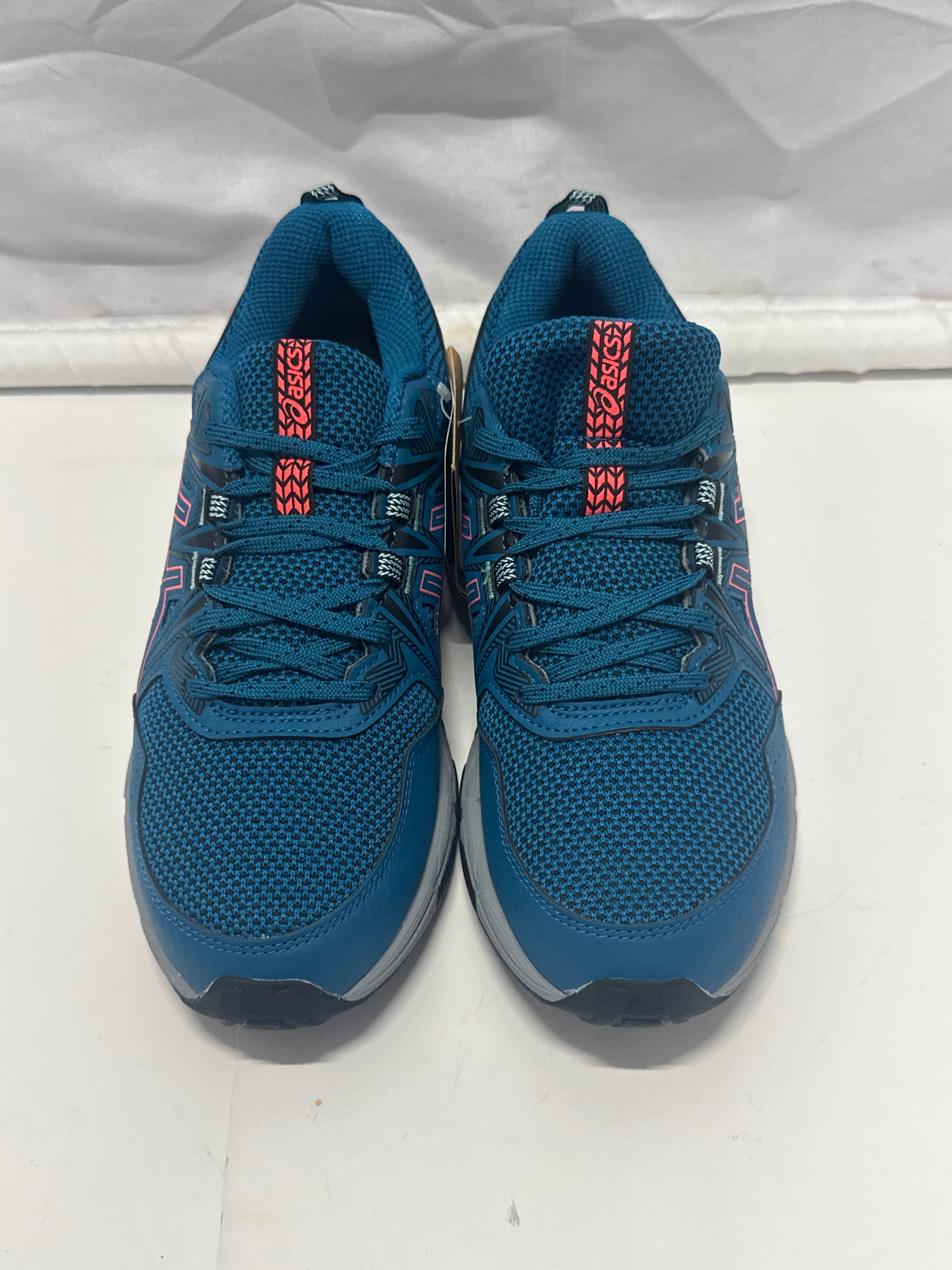 ASICS Gel-Venture 8 Women's Trail Shoes Deep Sea Teal Blazing Coral Size 7.5