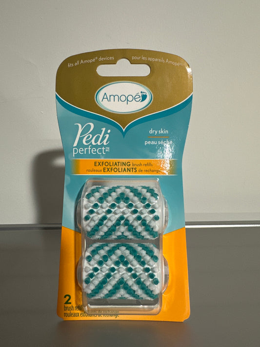 Amope Pedi Perfect Exfoliating Brush Refills – 4 Packs (2 Refills per Pack)