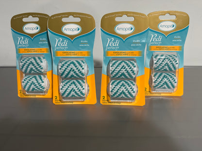 Amope Pedi Perfect Exfoliating Brush Refills – 4 Packs (2 Refills per Pack)