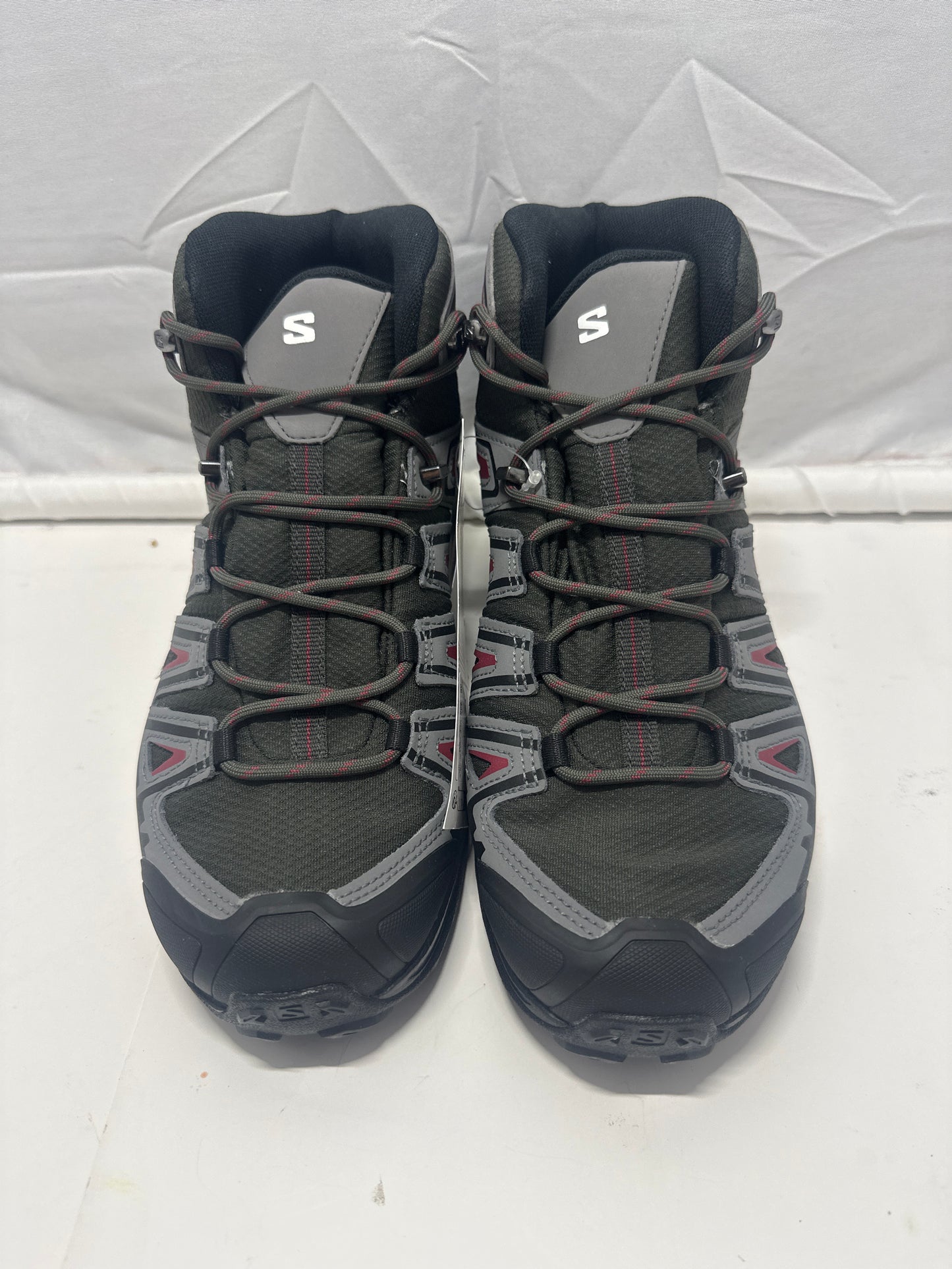 Salomon X Ultra Pioneer Mid CSWP Men's Hiking Boots Black Gray Red Size 10.5