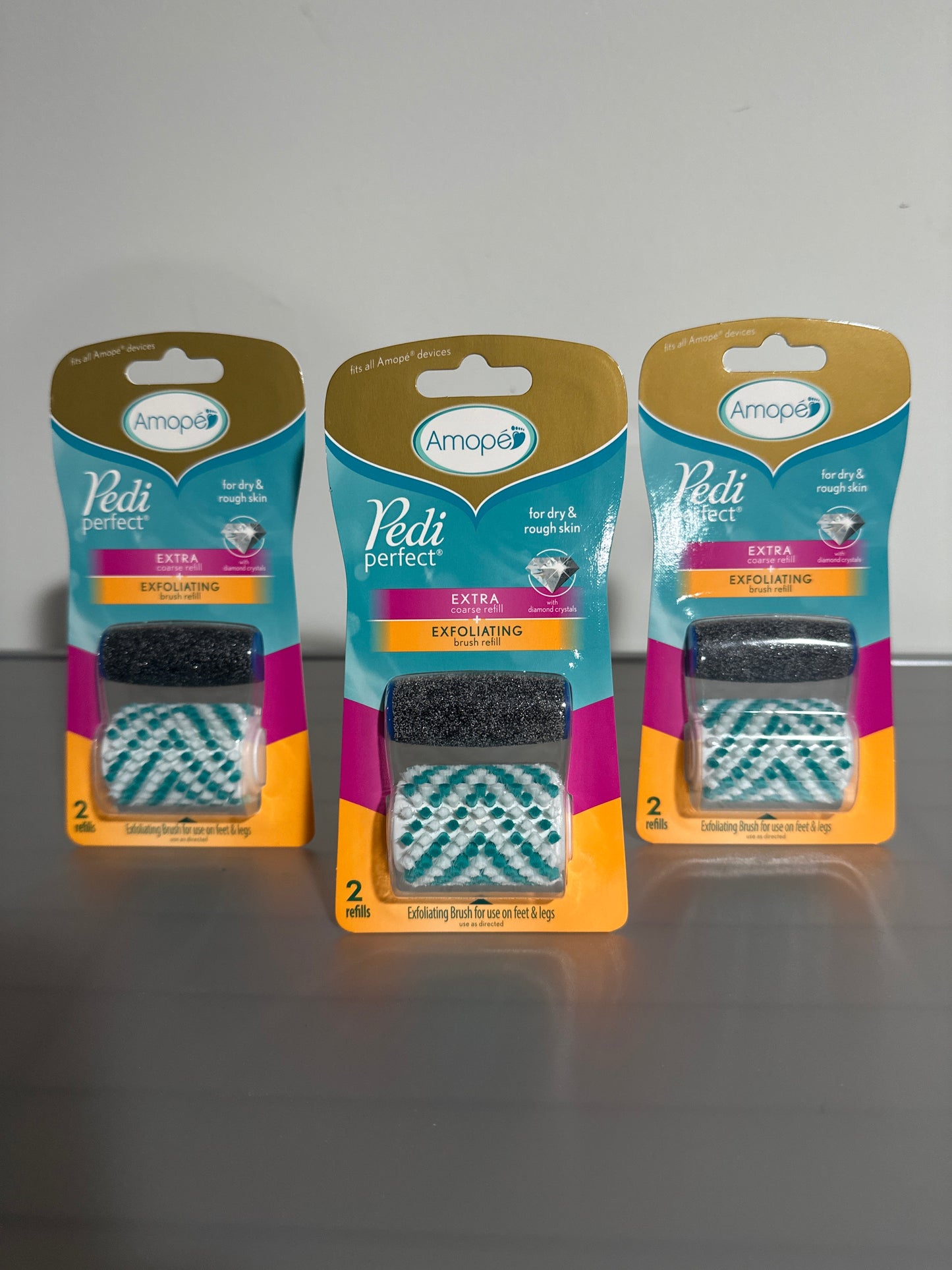 Amope Pedi Perfect Mixed Refills – 3 Packs (2 Refills per Pack)