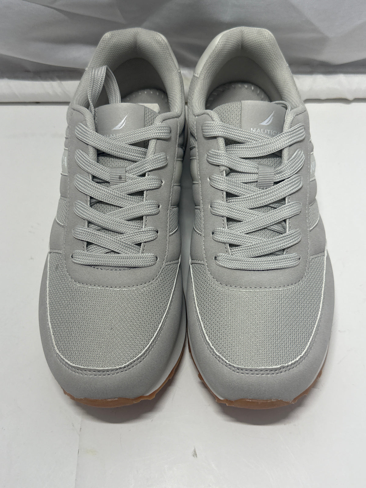 Nautica Outfall 3 light gray men's athletic sneakers, view 1